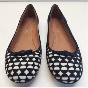 Alaia Black and White Ballet Flats - Size 38/US 7.5